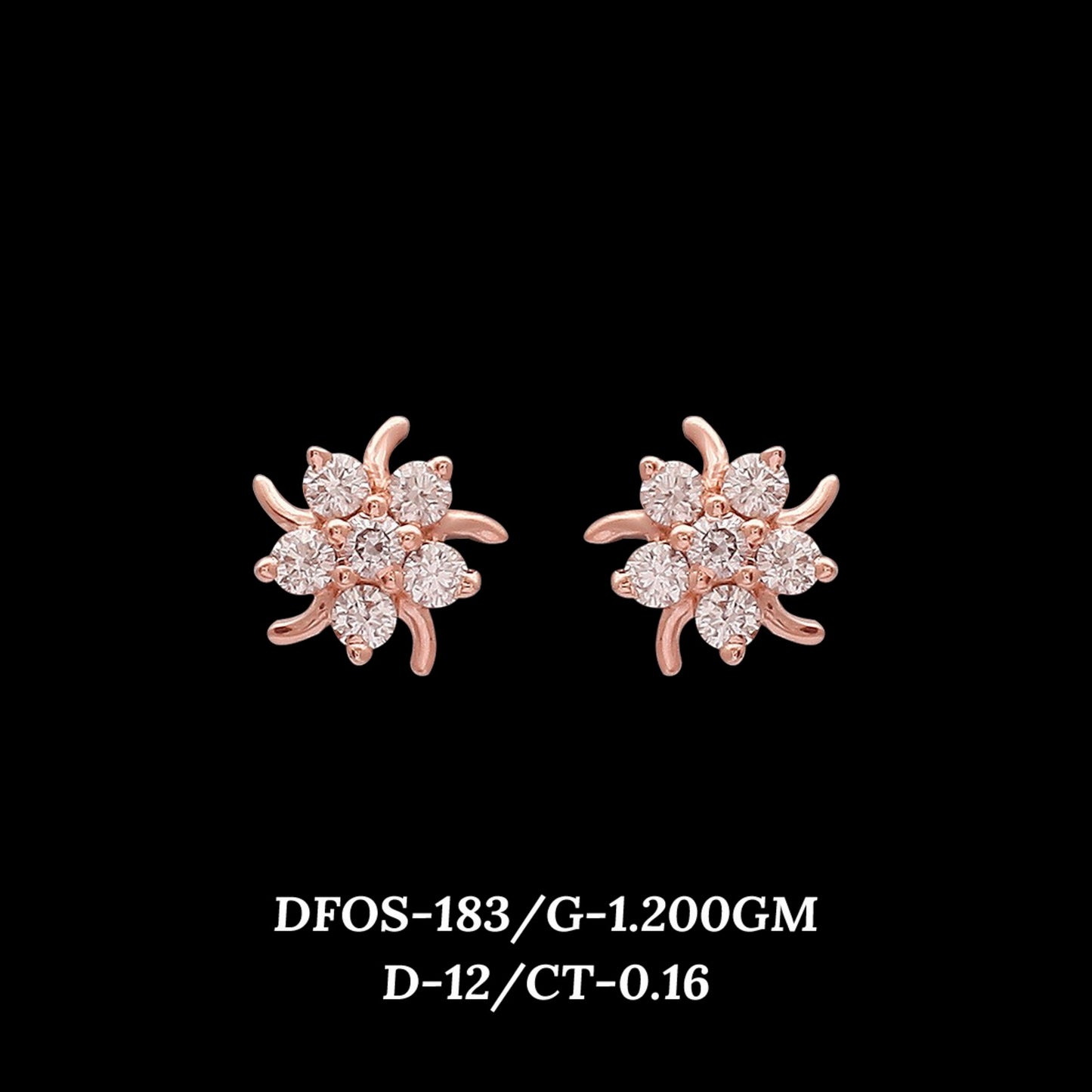 Diamond EARRING With 1.2 Gms of 18 Kt Gold and 0.16 Cts of Certified Natural Diamonds Code: MJ26ER293
