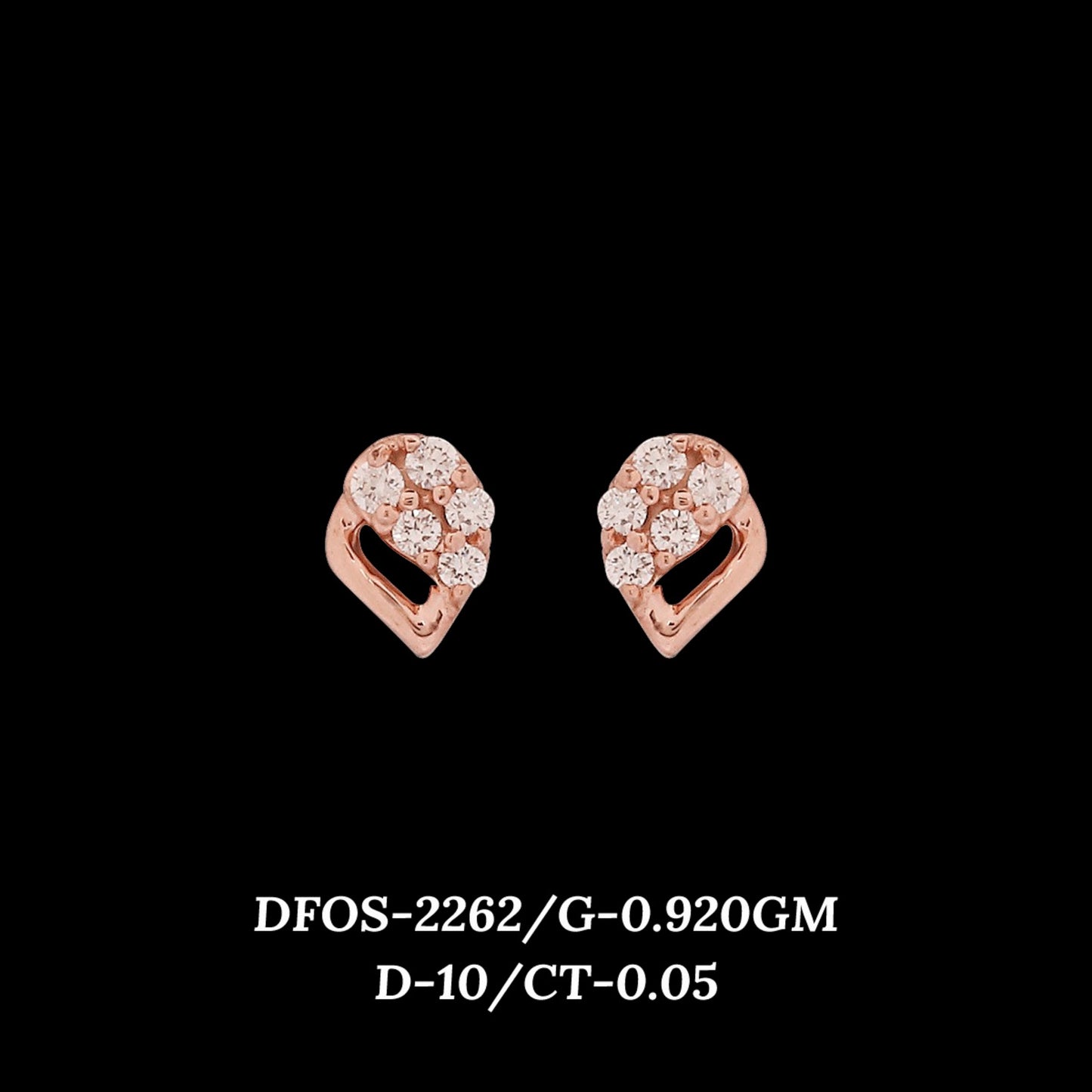 Diamond EARRING With 0.92 Gms of 18 Kt Gold and 0.05 Cts of Certified Natural Diamonds Code: MJ26ER385