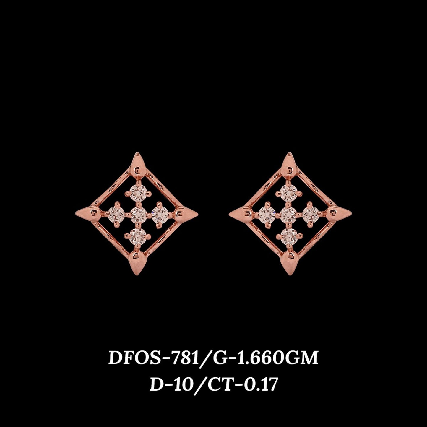 Diamond EARRING With 1.66 Gms of 18 Kt Gold and 0.17 Cts of Certified Natural Diamonds Code: MJ26ER597
