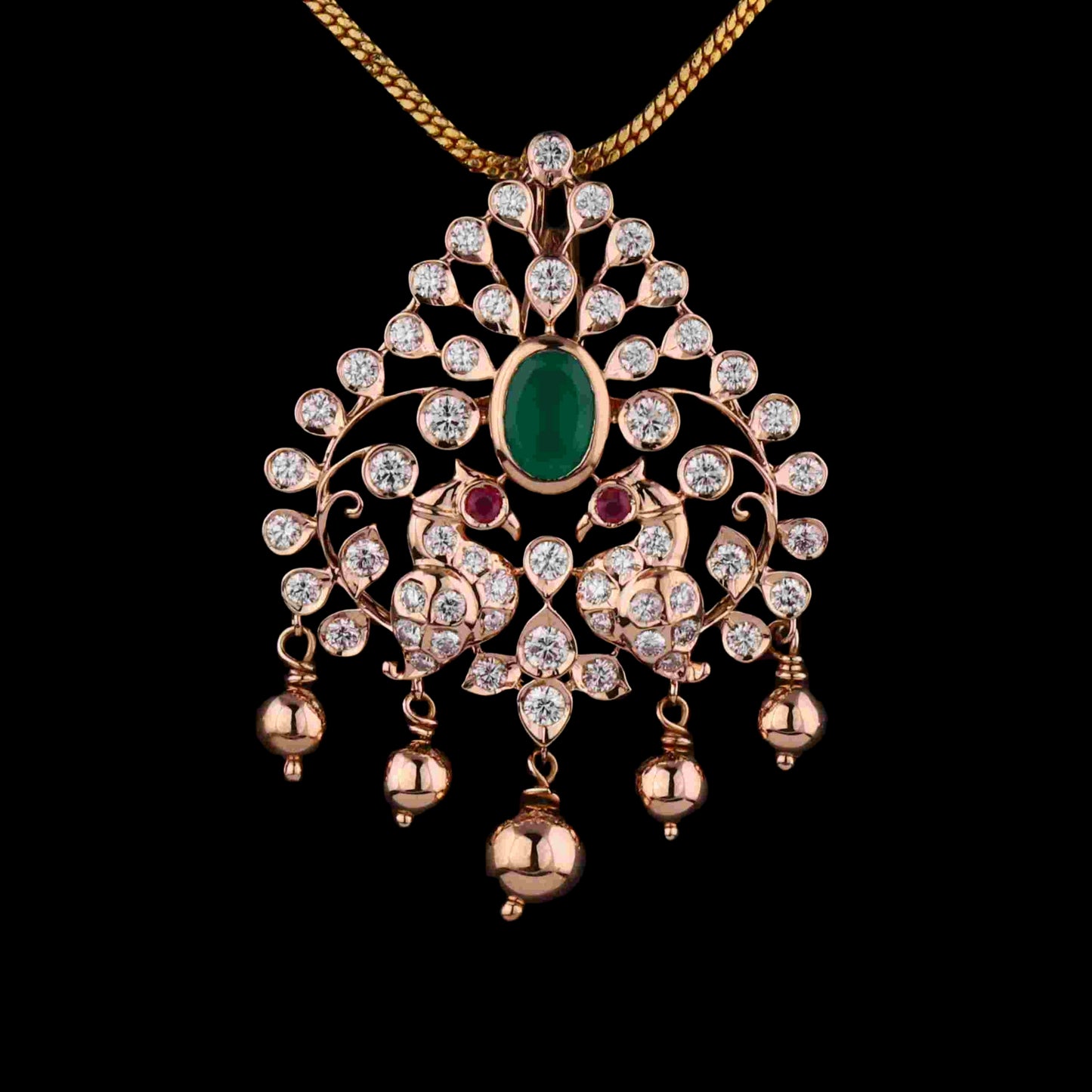 Diamond PENDANT With 10.4 Gms of 18 Kt Gold and 1.25 Cts of Certified Natural Diamonds Code: MJ26PND59