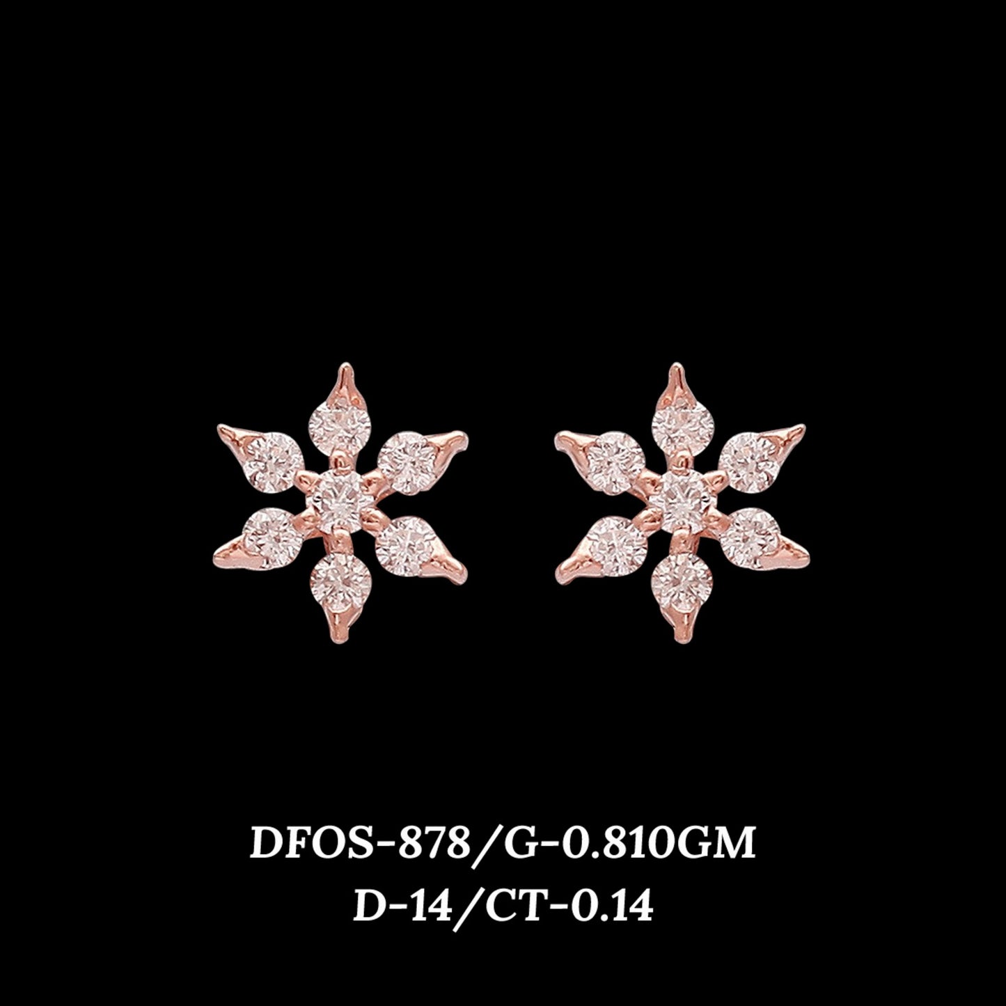 Diamond EARRING With 0.81 Gms of 18 Kt Gold and 0.14 Cts of Certified Natural Diamonds Code: MJ26ER612