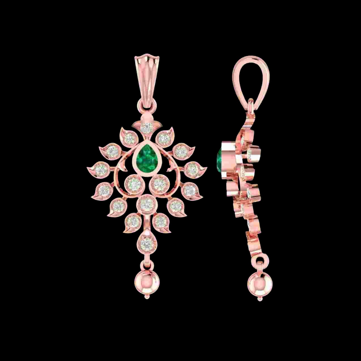 Diamond PENDANT With 2.198 Gms of 18 Kt Gold and 0.293 Cts of Certified Natural Diamonds Code: MJ26PND149