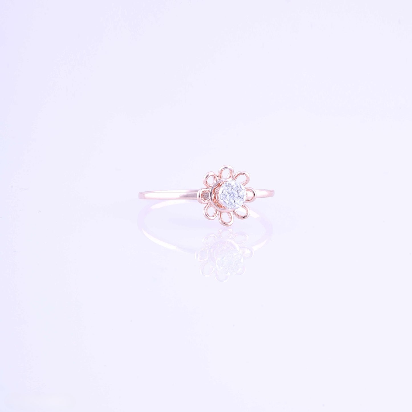 Diamond RING With 1.242 Gms of 18 Kt Gold and 0.048 Cts of Certified Natural Diamonds Code: MJ26RG647