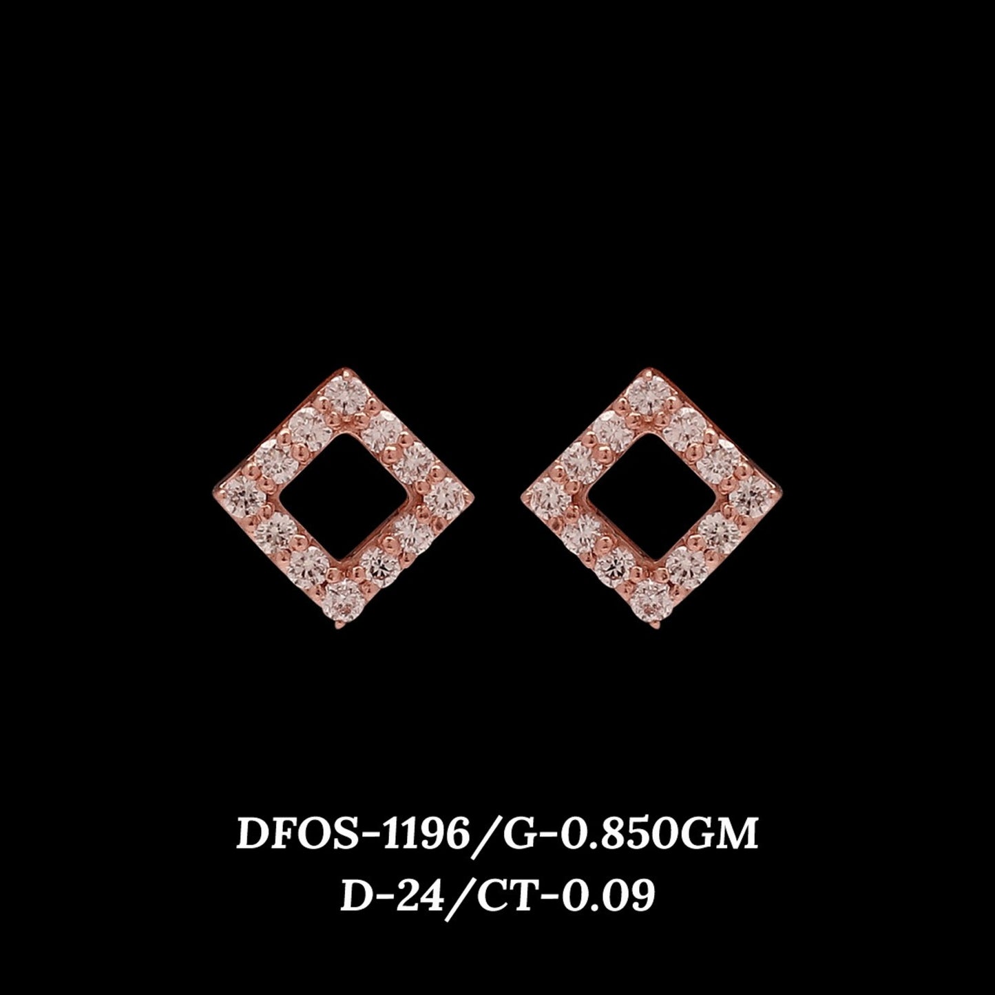 Diamond EARRING With 0.85 Gms of 18 Kt Gold and 0.09 Cts of Certified Natural Diamonds Code: MJ26ER169