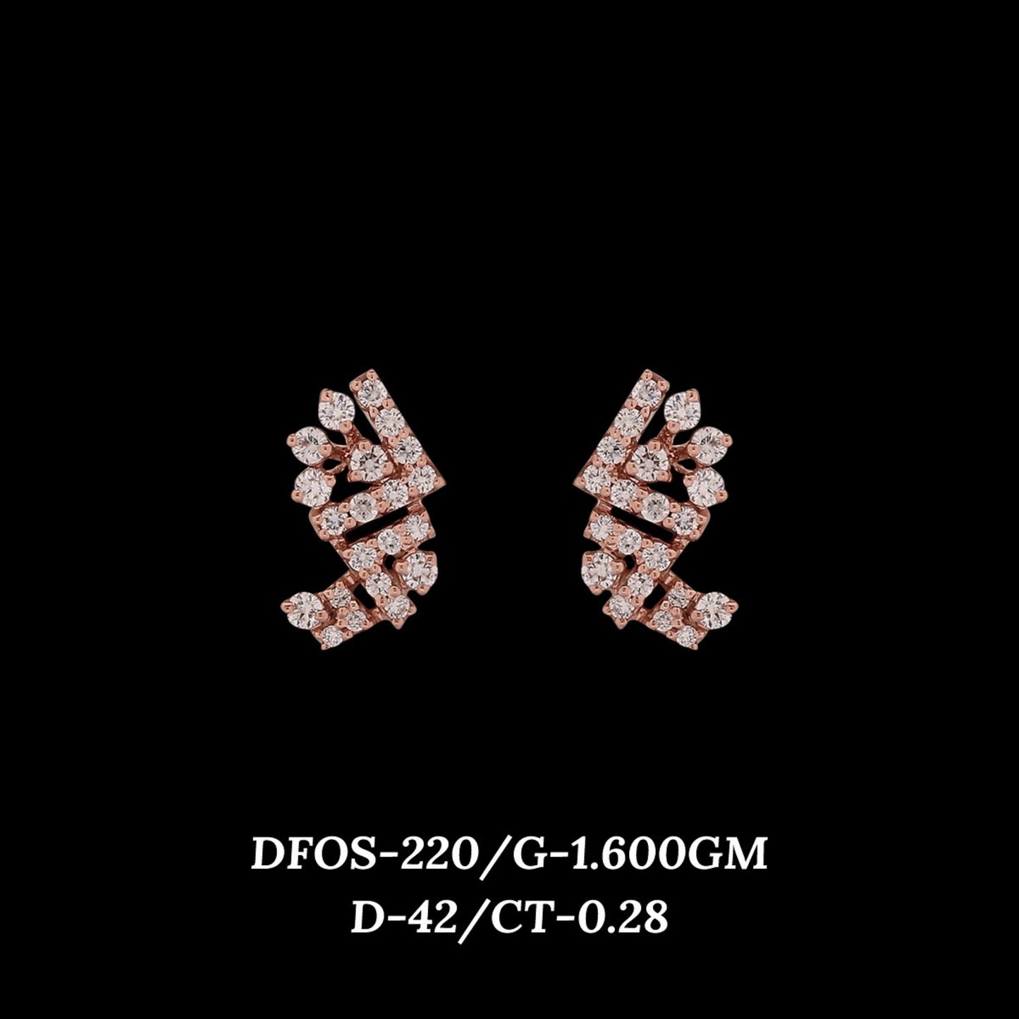 Diamond EARRING With 1.6 Gms of 18 Kt Gold and 0.28 Cts of Certified Natural Diamonds Code: MJ26ER367