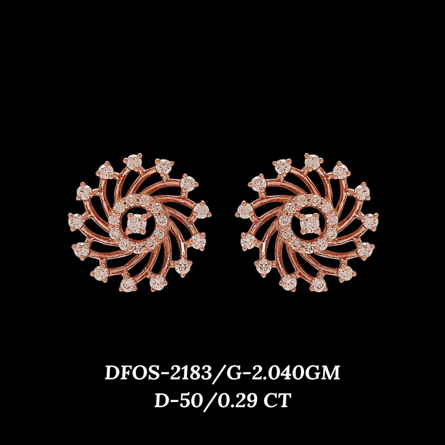 Diamond EARRING With 2.04 Gms of 18 Kt Gold and 0.29 Cts of Certified Natural Diamonds Code: MJ26ER362