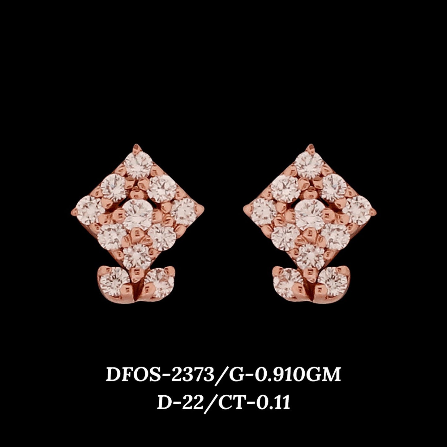 Diamond EARRING With 0.91 Gms of 18 Kt Gold and 0.11 Cts of Certified Natural Diamonds Code: MJ26ER432