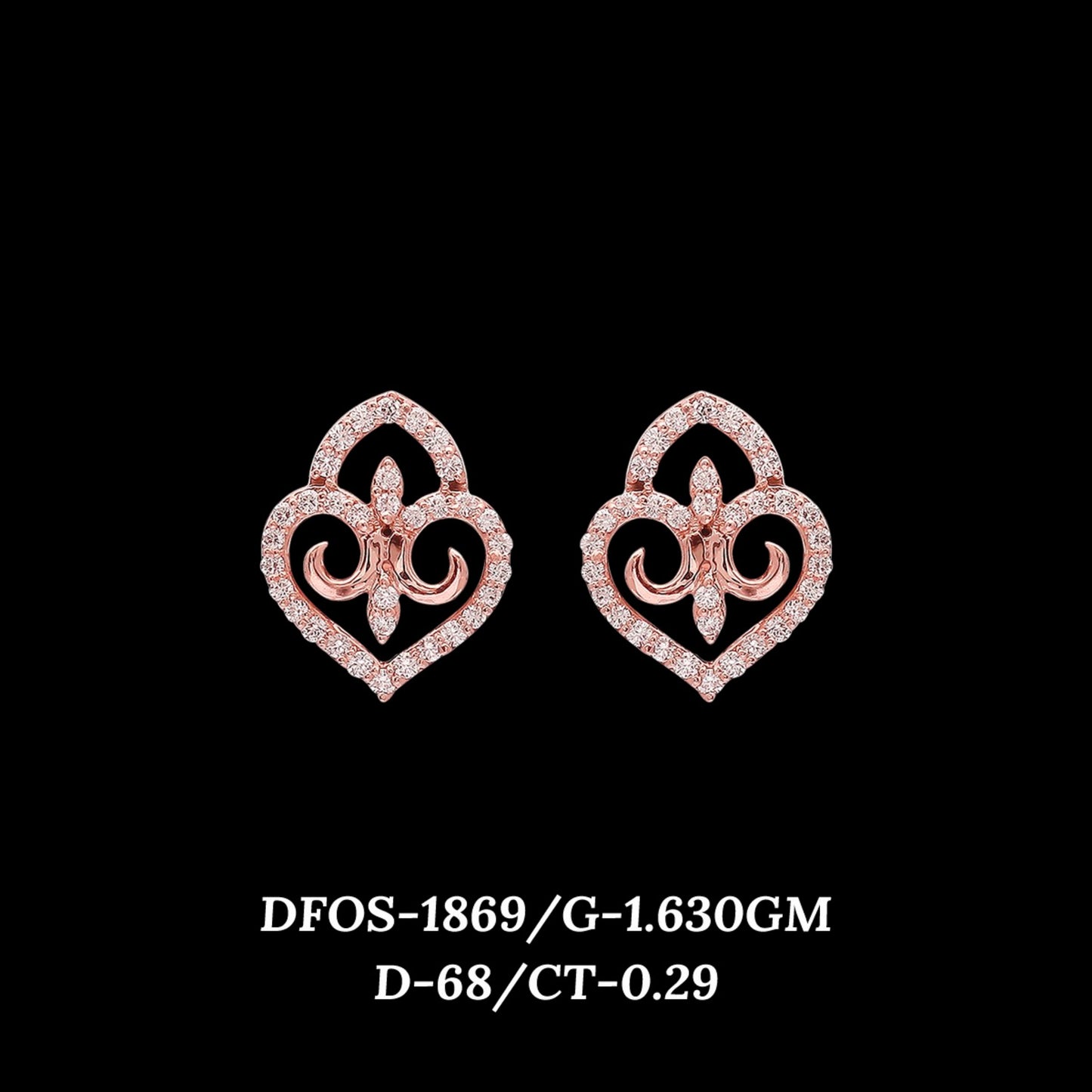 Diamond EARRING With 1.63 Gms of 18 Kt Gold and 0.29 Cts of Certified Natural Diamonds Code: MJ26ER299