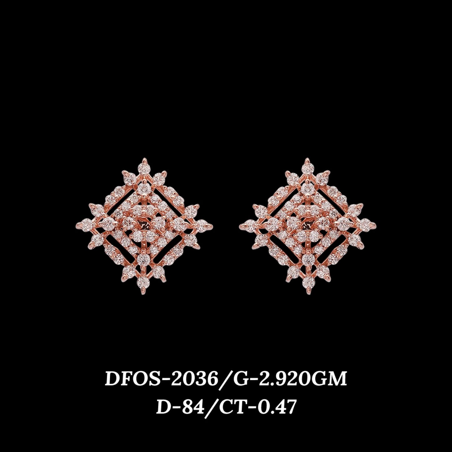 Diamond EARRING With 2.92 Gms of 18 Kt Gold and 0.47 Cts of Certified Natural Diamonds Code: MJ26ER346