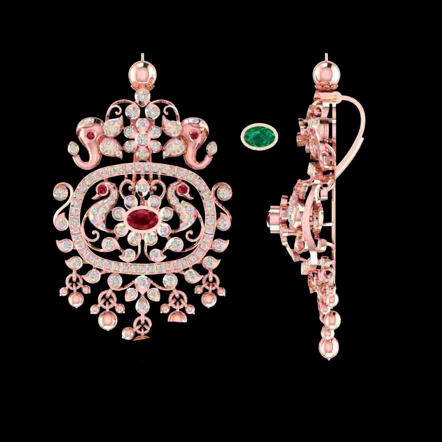 Diamond PENDANT With 14.24 Gms of 18 Kt Gold and 1.614 Cts of Certified Natural Diamonds Code: MJ26PND127