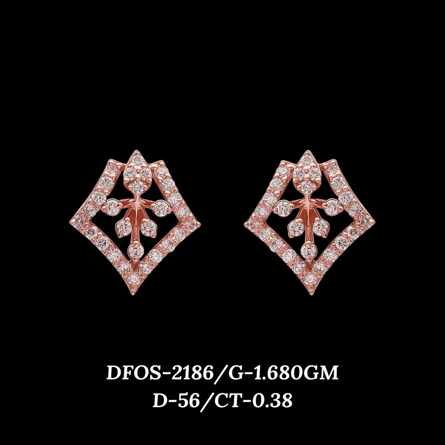 Diamond EARRING With 1.68 Gms of 18 Kt Gold and 0.38 Cts of Certified Natural Diamonds Code: MJ26ER364
