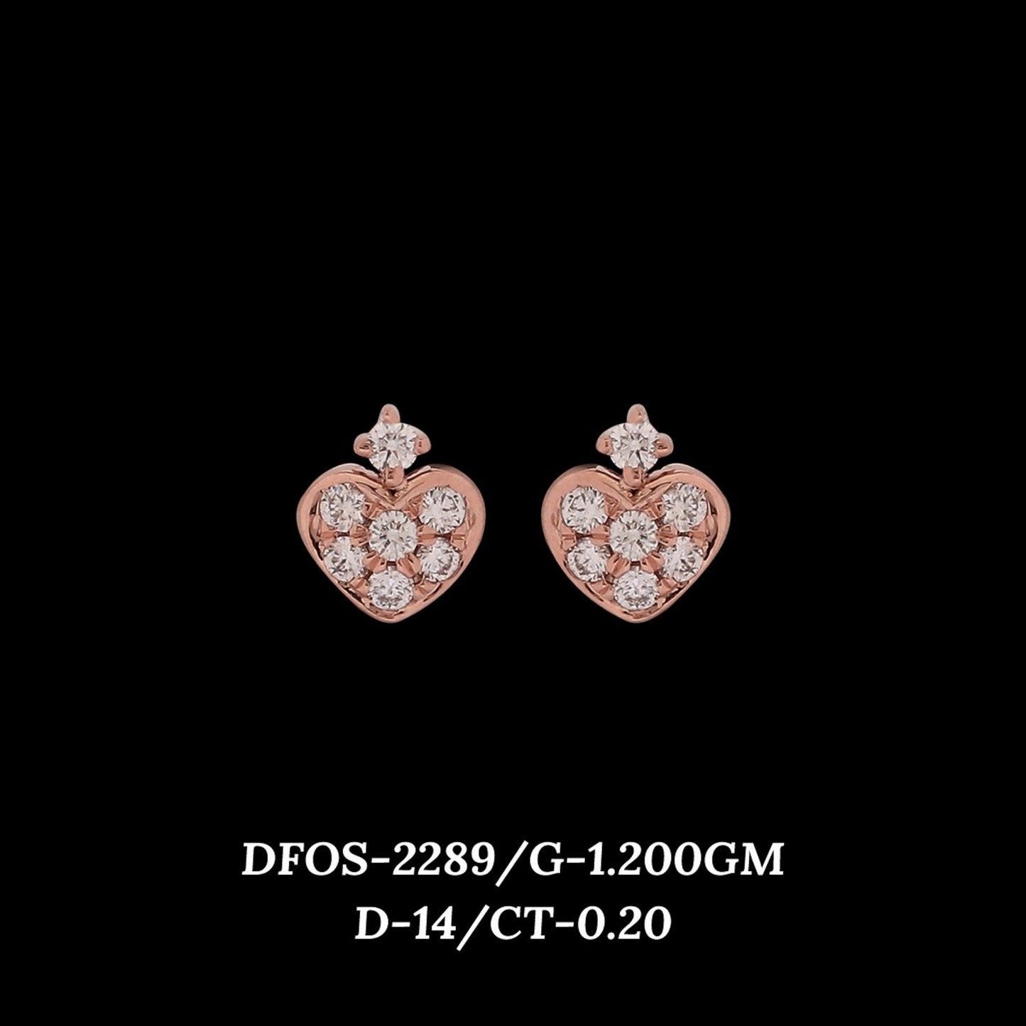 Diamond EARRING With 1.2 Gms of 18 Kt Gold and 0.2 Cts of Certified Natural Diamonds Code: MJ26ER394