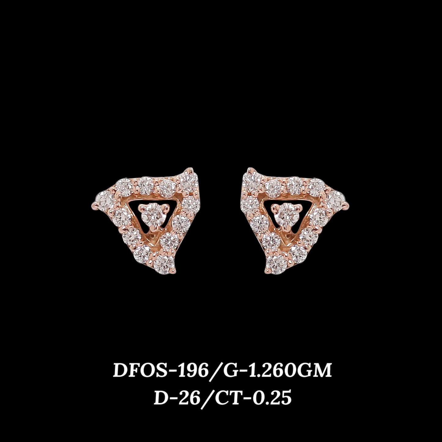 Diamond EARRING With 1.26 Gms of 18 Kt Gold and 0.25 Cts of Certified Natural Diamonds Code: MJ26ER335