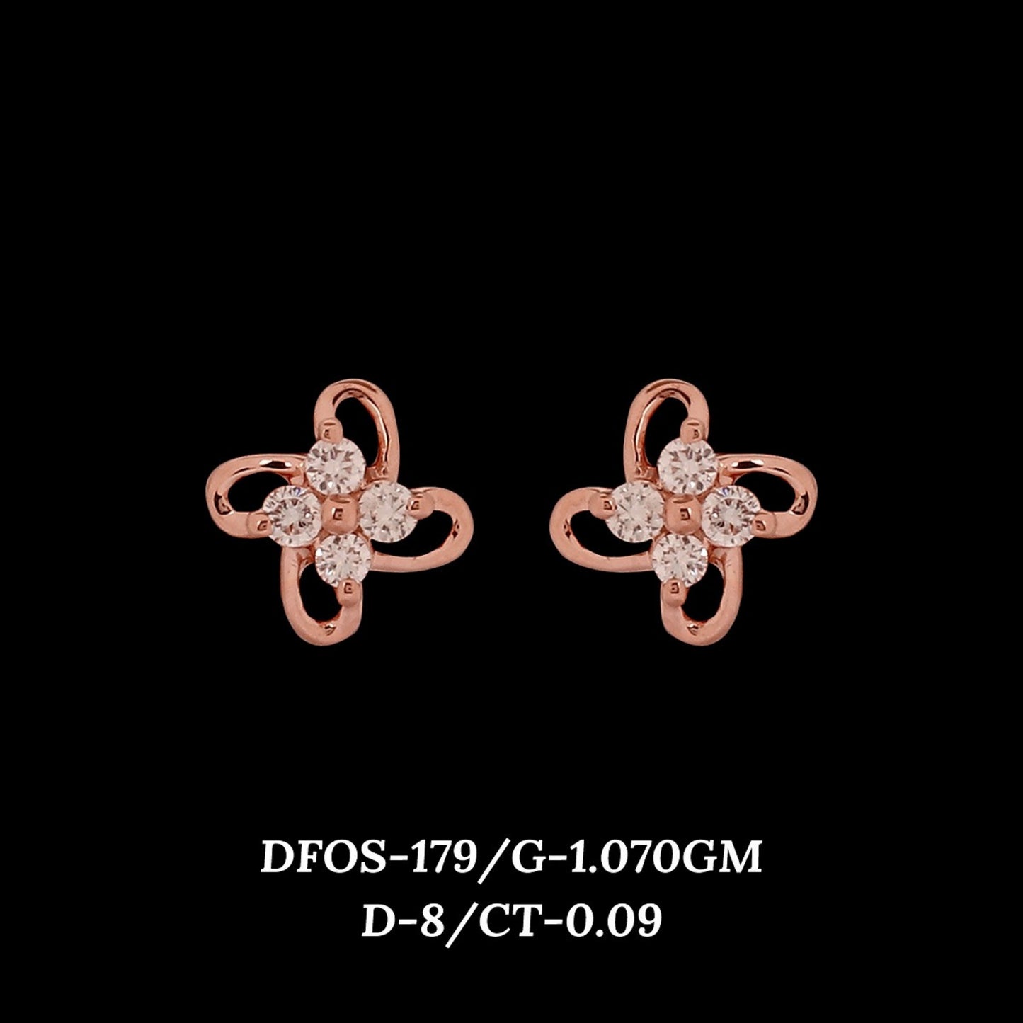 Diamond EARRING With 1.07 Gms of 18 Kt Gold and 0.09 Cts of Certified Natural Diamonds Code: MJ26ER277