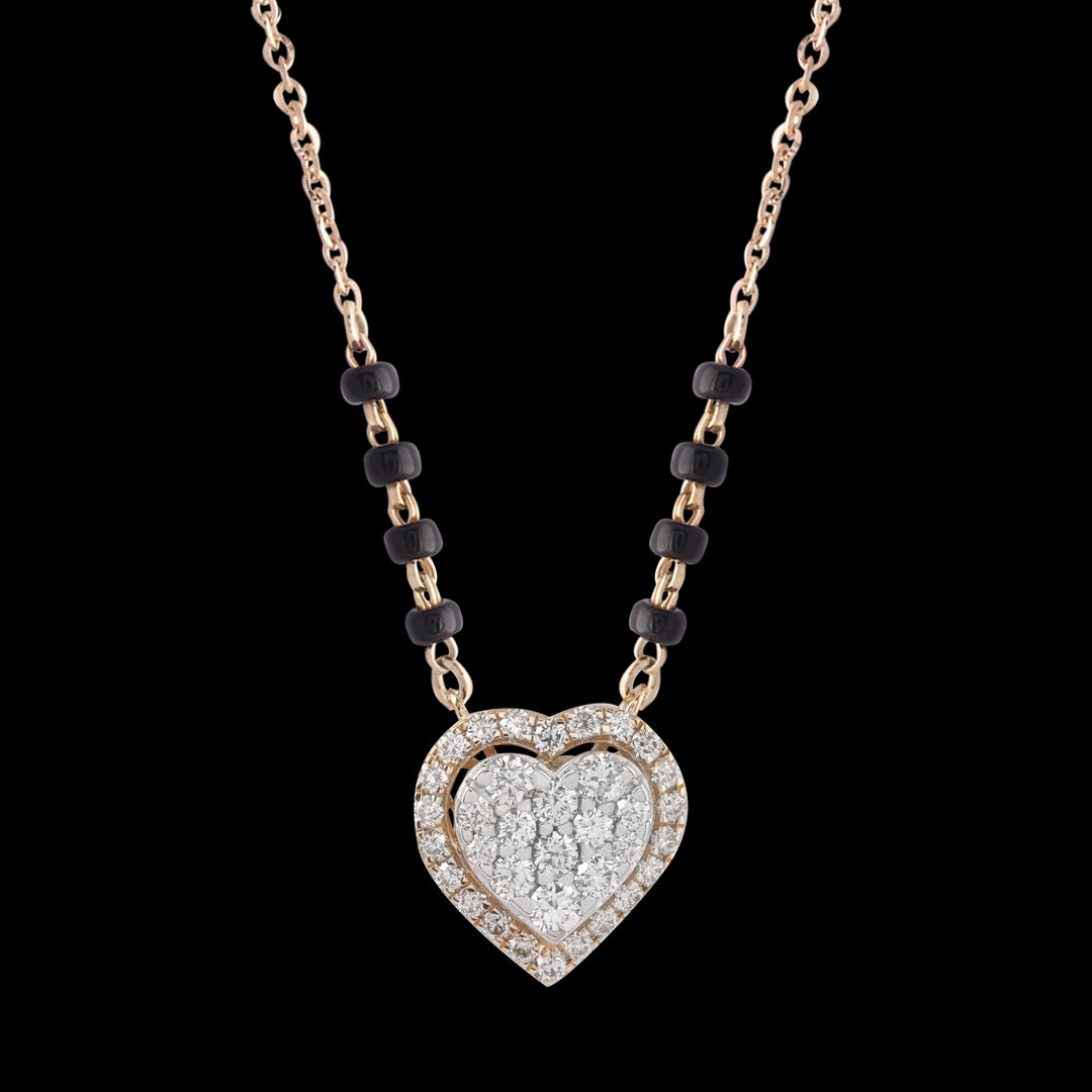18 KT DIAMOND MANGALSUTRA 3.568 Gms - MJ25MS109
