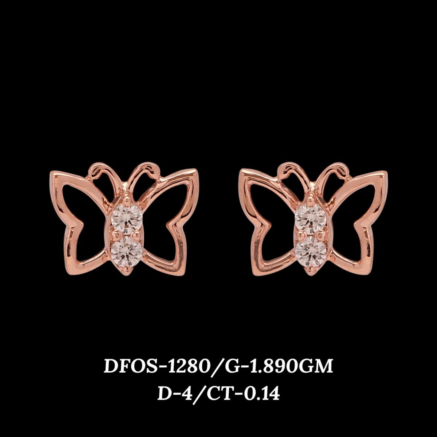 Diamond EARRING With 1.89 Gms of 18 Kt Gold and 0.14 Cts of Certified Natural Diamonds Code: MJ26ER176