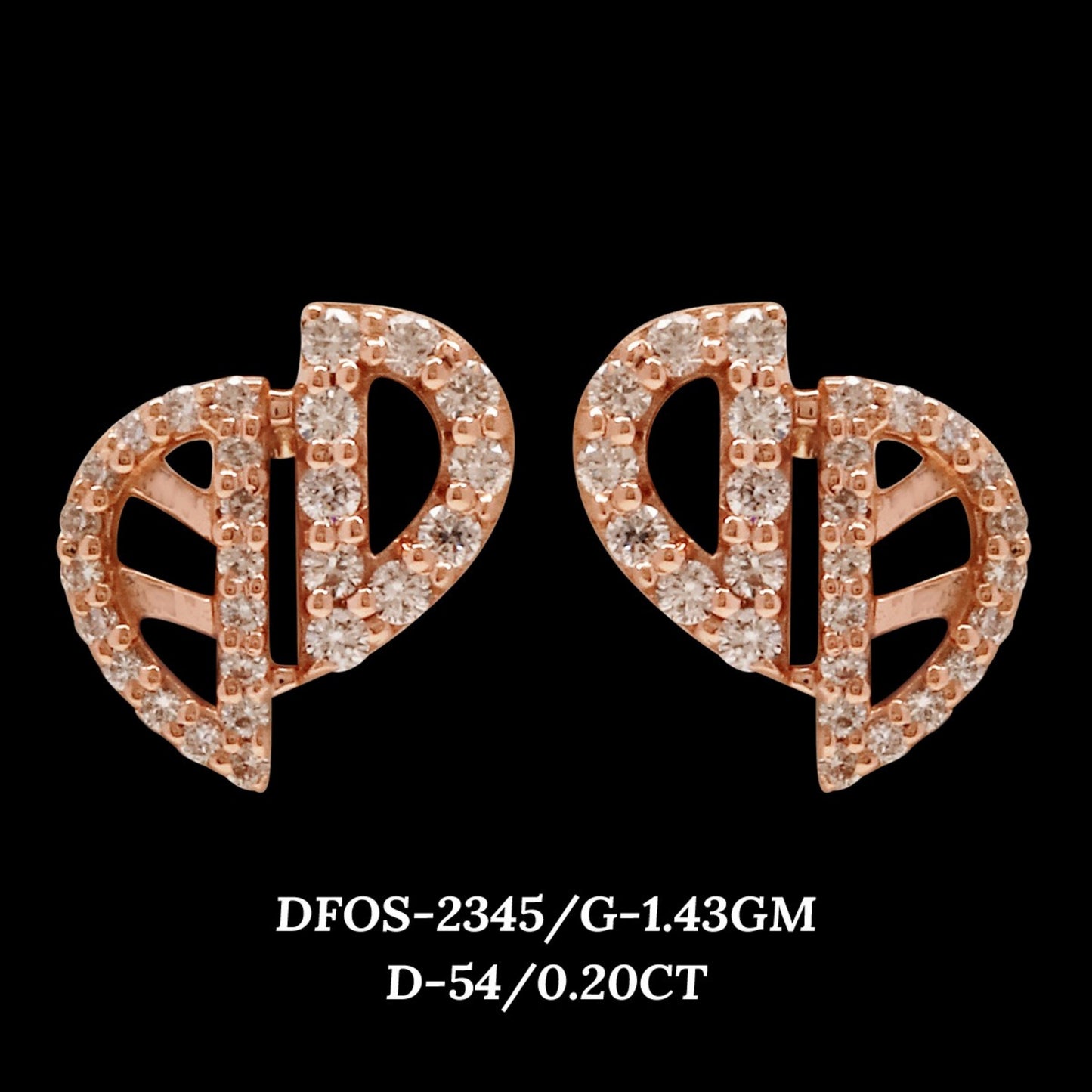 Diamond EARRING With 1.43 Gms of 18 Kt Gold and 0.2 Cts of Certified Natural Diamonds Code: MJ26ER424