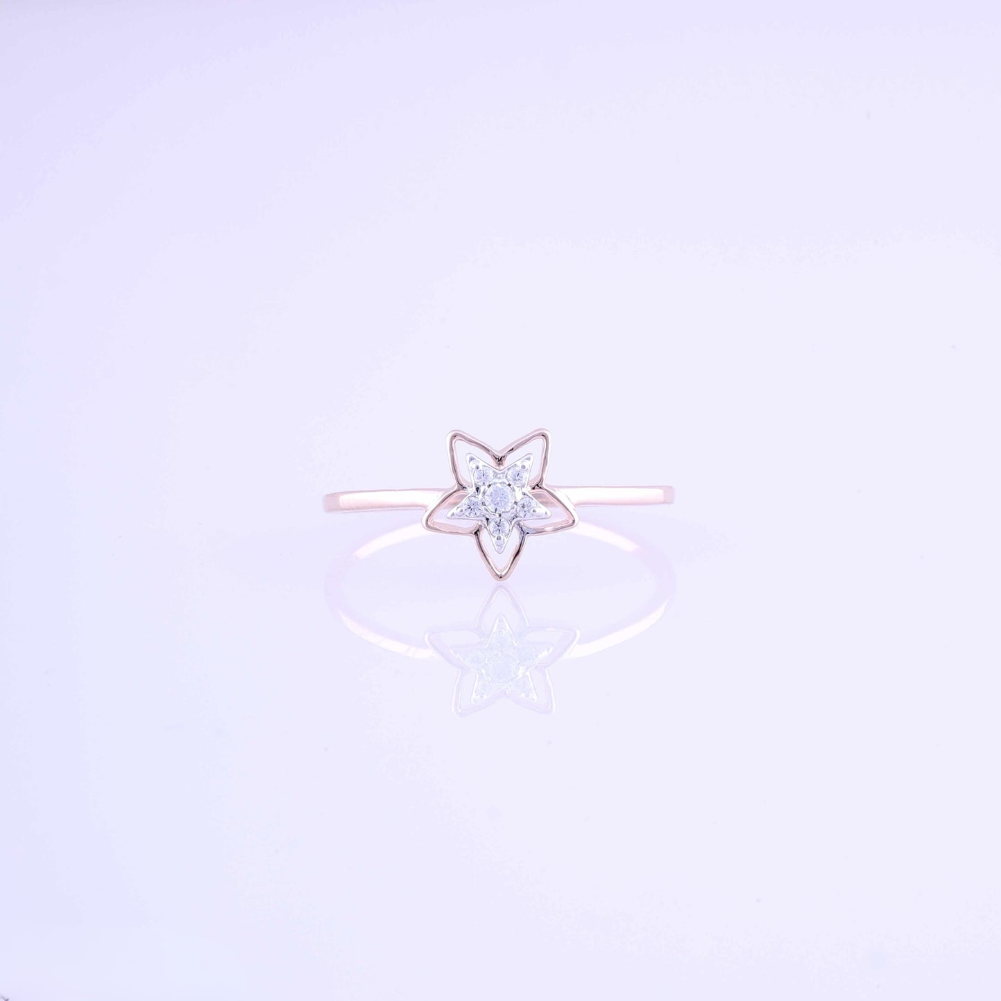 Diamond RING With 1.101 Gms of 18 Kt Gold and 0.039 Cts of Certified Natural Diamonds Code: MJ26RG654