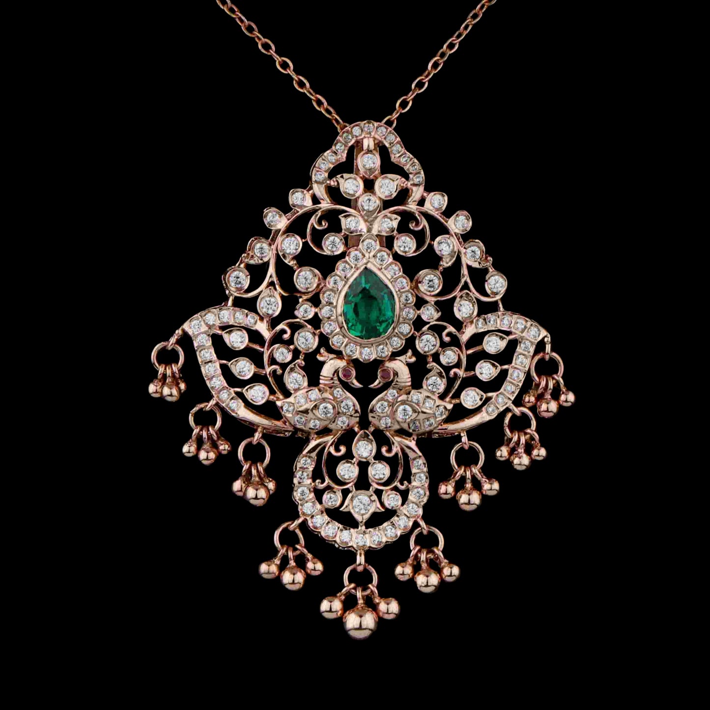 Diamond PENDANT With 13.78 Gms of 18 Kt Gold and 1.554 Cts of Certified Natural Diamonds Code: MJ26PND54
