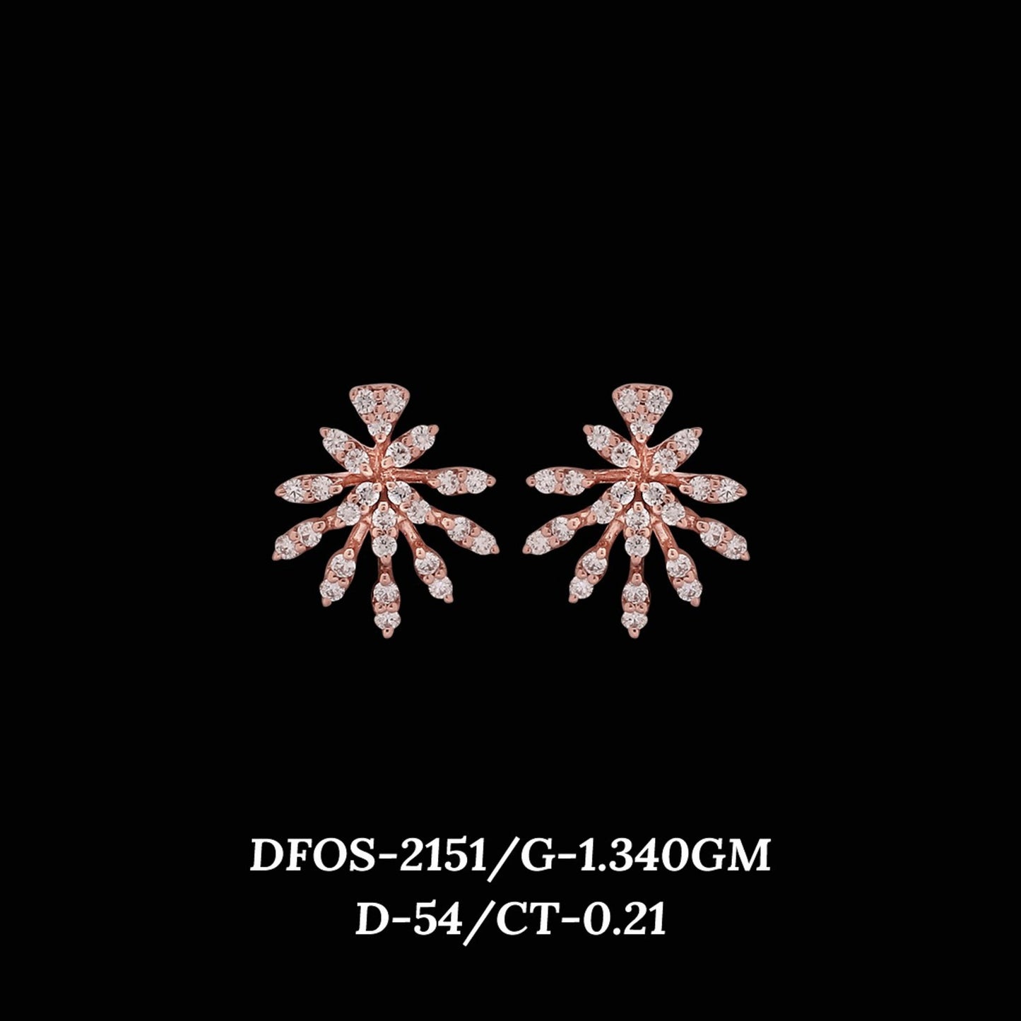 Diamond EARRING With 1.34 Gms of 18 Kt Gold and 0.21 Cts of Certified Natural Diamonds Code: MJ26ER357