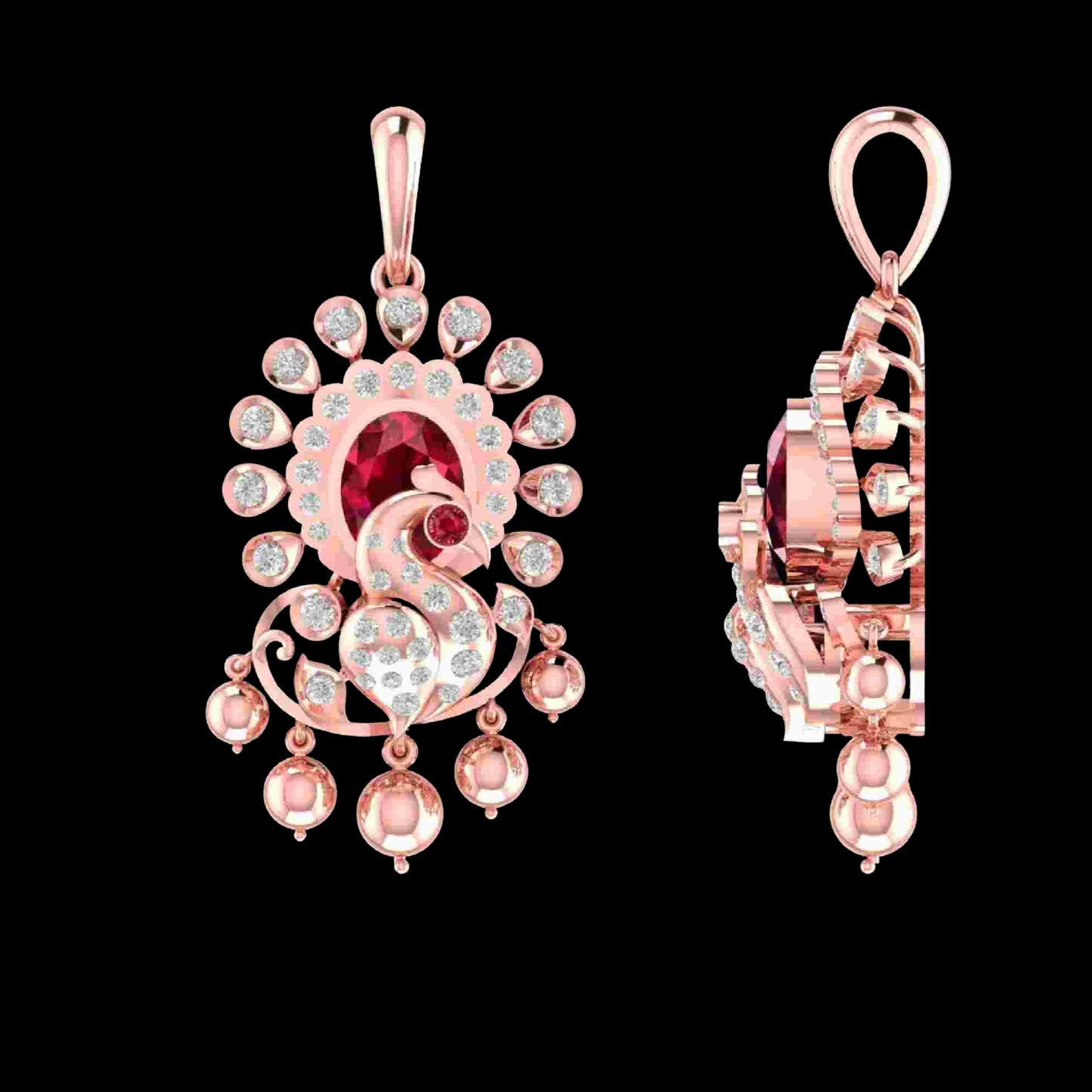 Diamond PENDANT With 7.2 Gms of 18 Kt Gold and 0.767 Cts of Certified Natural Diamonds Code: MJ26PND107