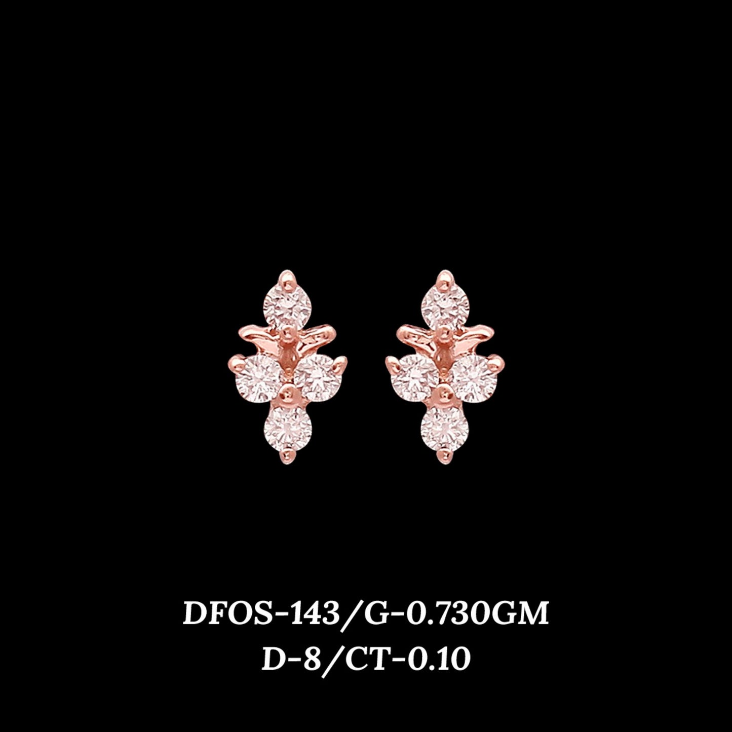 Diamond EARRING With 0.73 Gms of 18 Kt Gold and 0.1 Cts of Certified Natural Diamonds Code: MJ26ER192