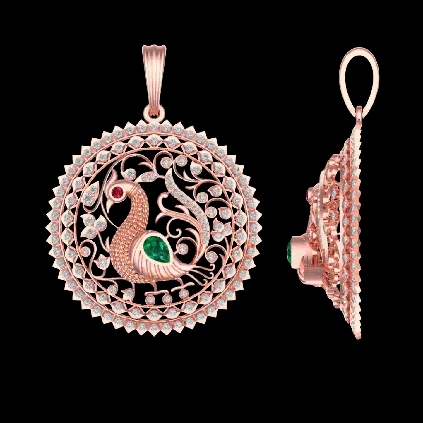 Diamond PENDANT With 10.818 Gms of 18 Kt Gold and 1.364 Cts of Certified Natural Diamonds Code: MJ26PND33