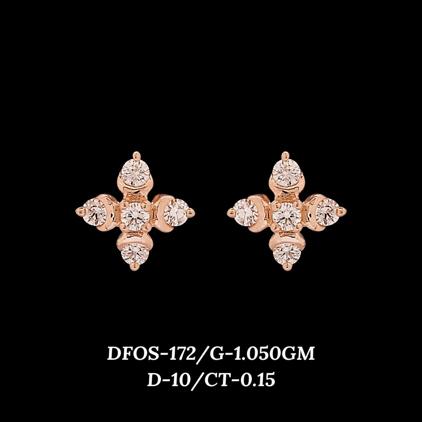 Diamond EARRING With 1.05 Gms of 18 Kt Gold and 0.15 Cts of Certified Natural Diamonds Code: MJ26ER246