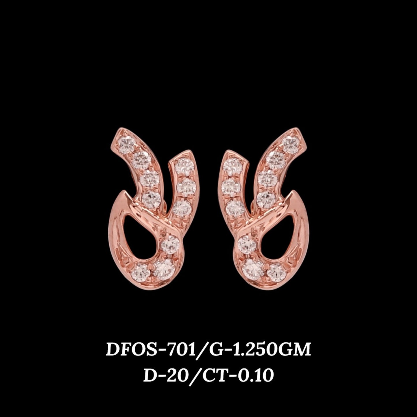 Diamond EARRING With 1.25 Gms of 18 Kt Gold and 0.1 Cts of Certified Natural Diamonds Code: MJ26ER572