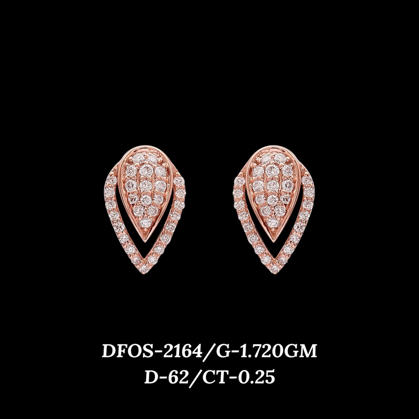 Diamond EARRING With 1.72 Gms of 18 Kt Gold and 0.25 Cts of Certified Natural Diamonds Code: MJ26ER359