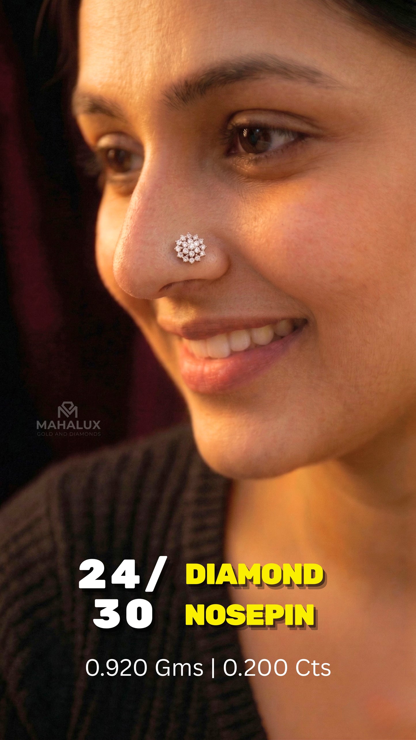 Diamond NOSEPIN - 0.92 Gms - MJ26NP753 - NP2624
