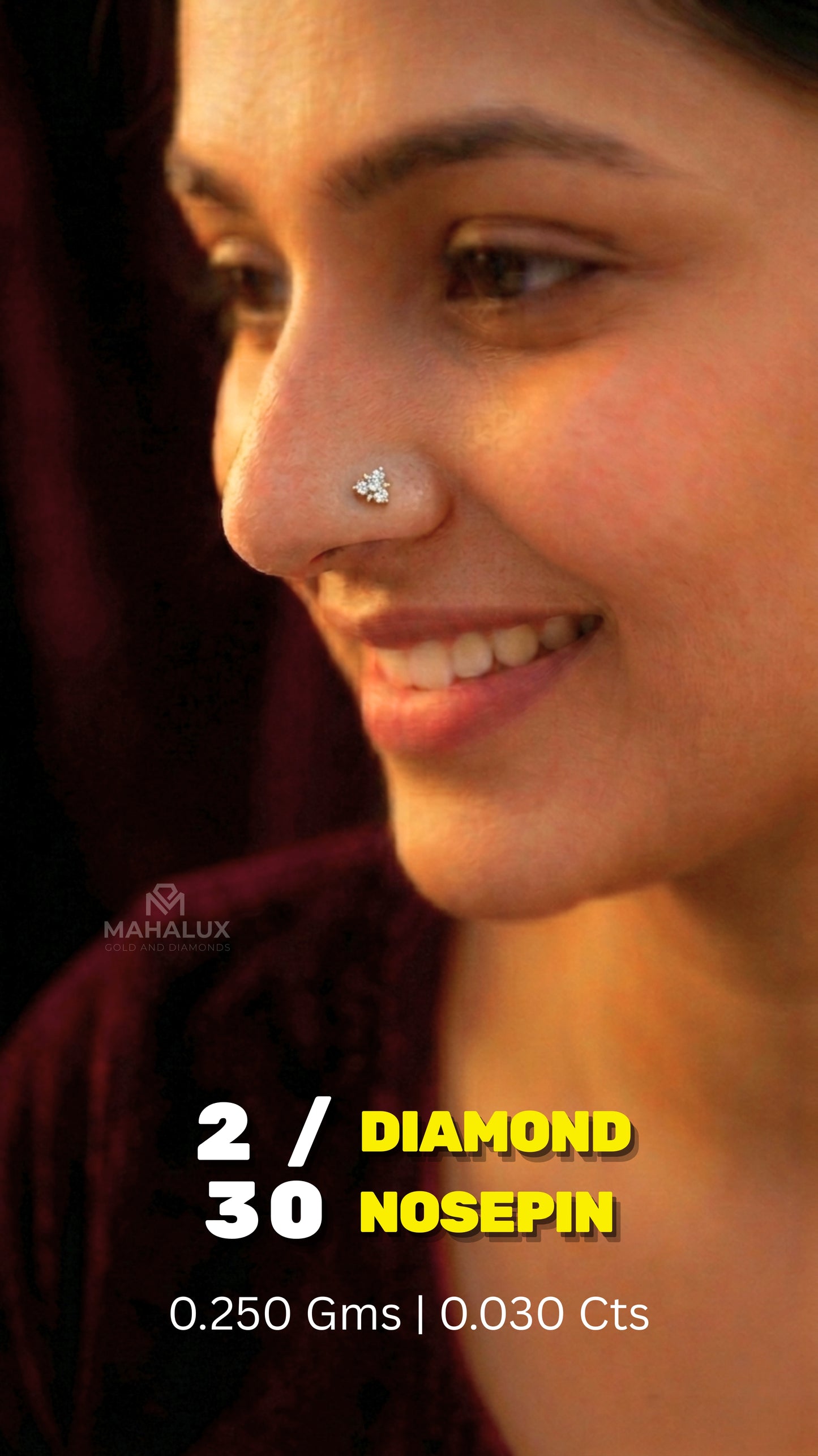 Diamond NOSEPIN - 0.25 Gms - MJ26NP731 - NP2602