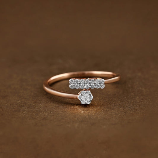Diamond RING With 2.304 Gms of 18 Kt Gold and 0.134 Cts of Certified Natural Diamonds Code: MJ26RG623