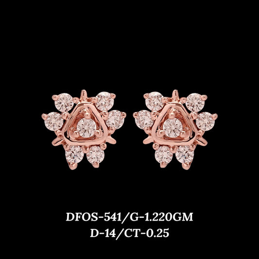 Diamond EARRING With 1.22 Gms of 18 Kt Gold and 0.25 Cts of Certified Natural Diamonds Code: MJ26ER547