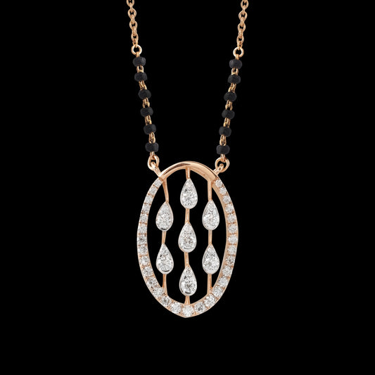 18 KT DIAMOND MANGALSUTRA 4.792 Gms - MJ25MS104