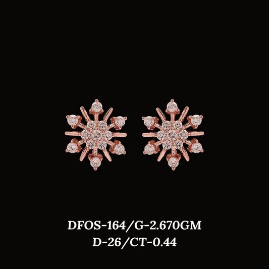 Diamond EARRING With 2.67 Gms of 18 Kt Gold and 0.44 Cts of Certified Natural Diamonds Code: MJ26ER225
