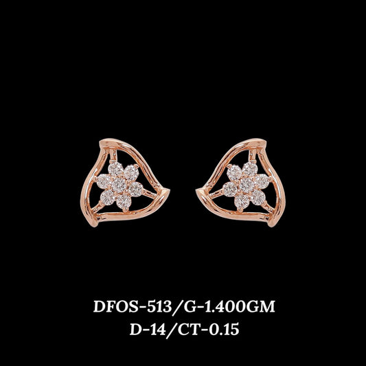 Diamond EARRING With 1.4 Gms of 18 Kt Gold and 0.15 Cts of Certified Natural Diamonds Code: MJ26ER538