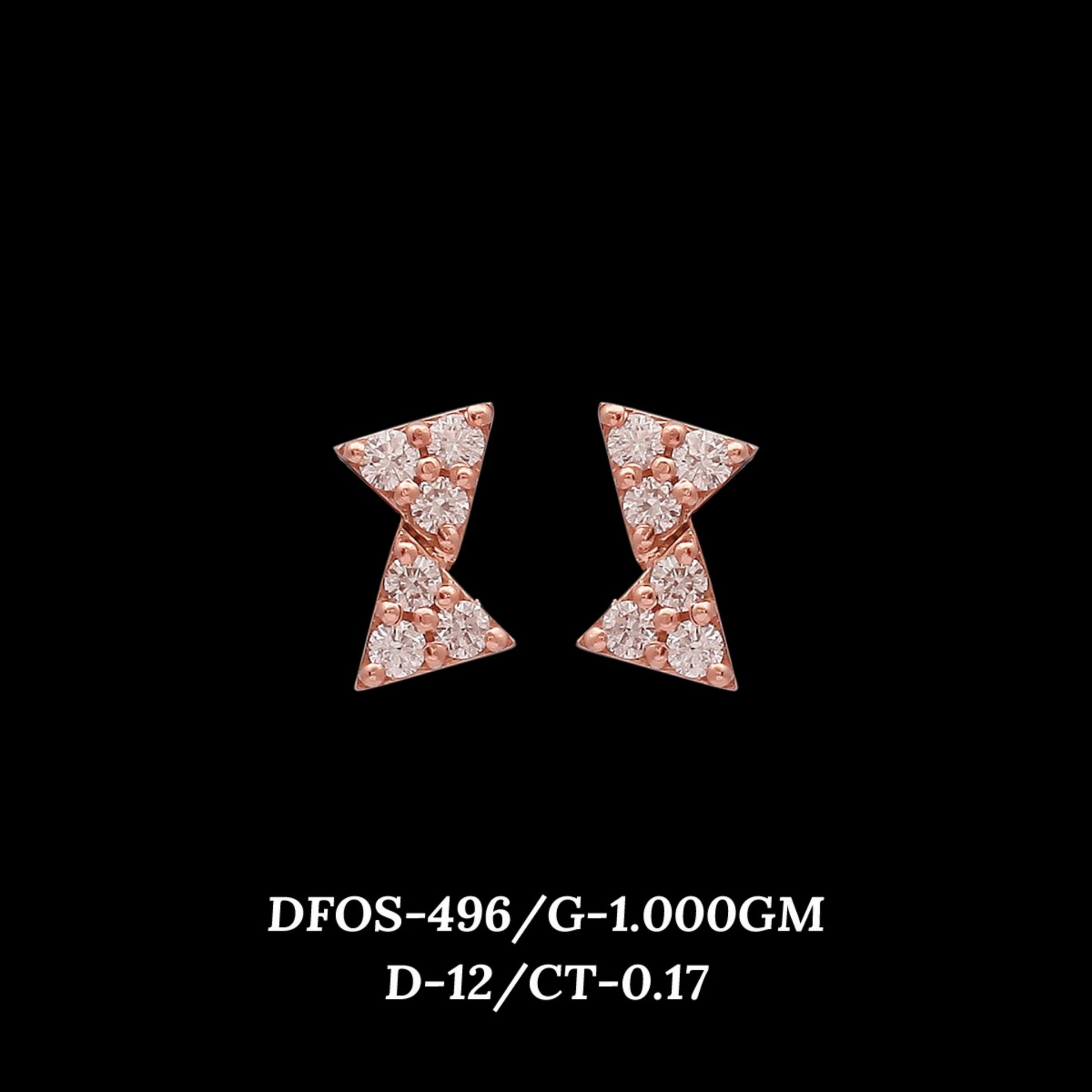 Diamond EARRING With 1 Gms of 18 Kt Gold and 0.17 Cts of Certified Natural Diamonds Code: MJ26ER533