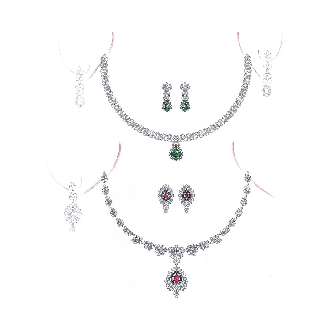 18 KT DIAMOND NECKLACE  Gms - MJ25NK564