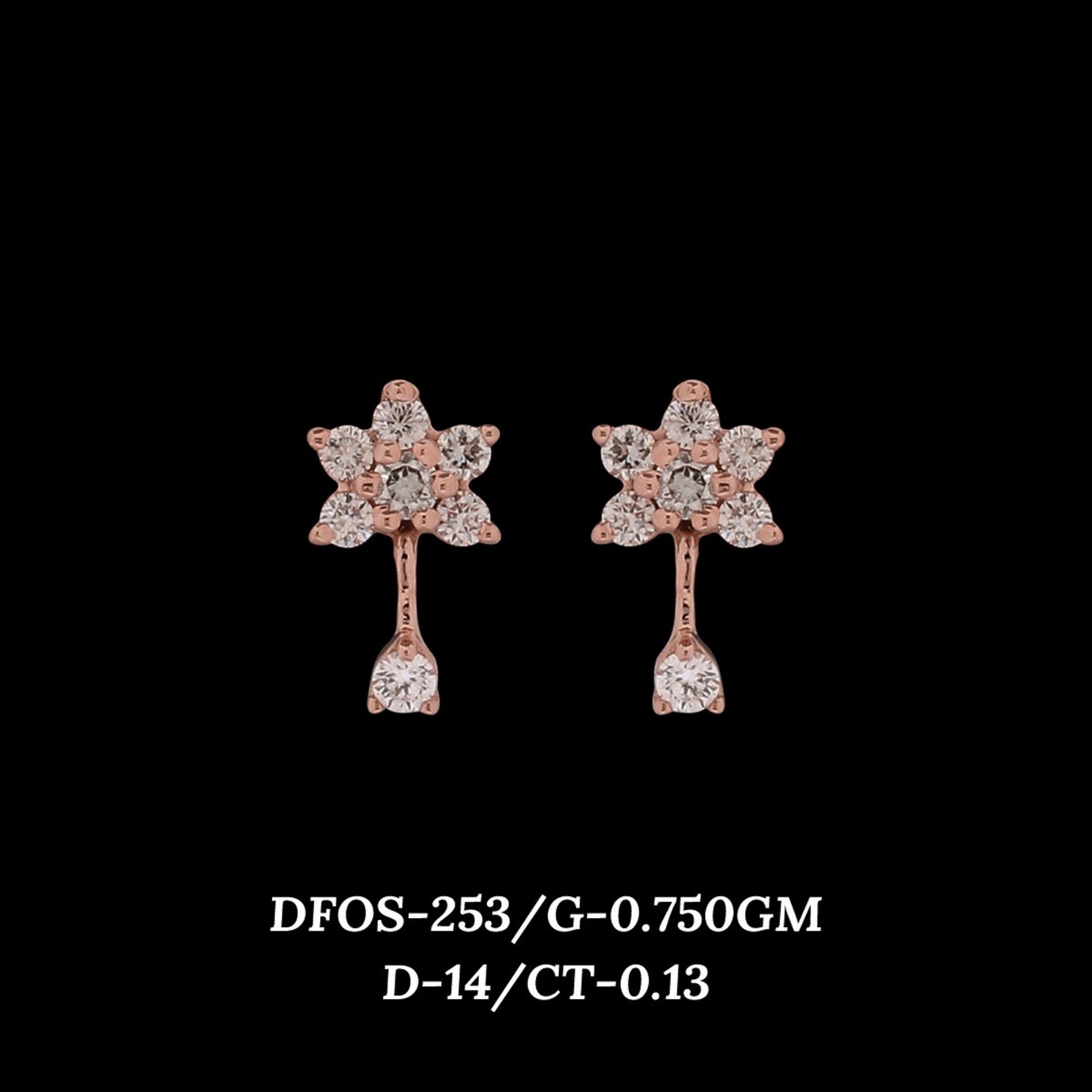 Diamond EARRING With 0.75 Gms of 18 Kt Gold and 0.13 Cts of Certified Natural Diamonds Code: MJ26ER483