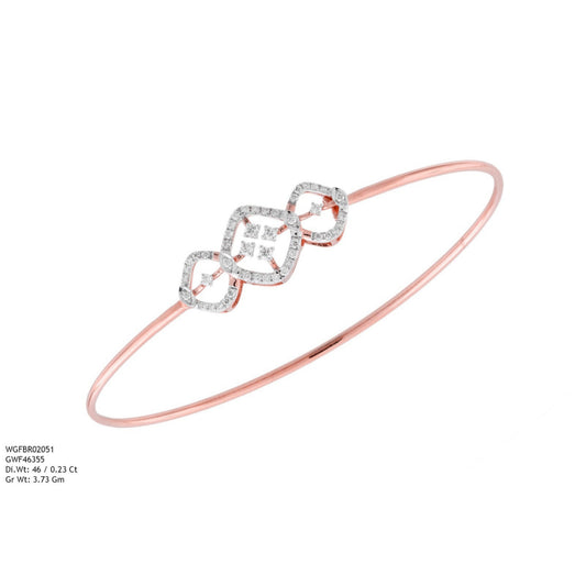 Diamond BANGLE With 3.73 Gms of 18 Kt Gold and 0.23 Cts of Certified Natural Diamonds Code: MJ26BG698