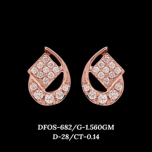 Diamond EARRING With 1.56 Gms of 18 Kt Gold and 0.14 Cts of Certified Natural Diamonds Code: MJ26ER563