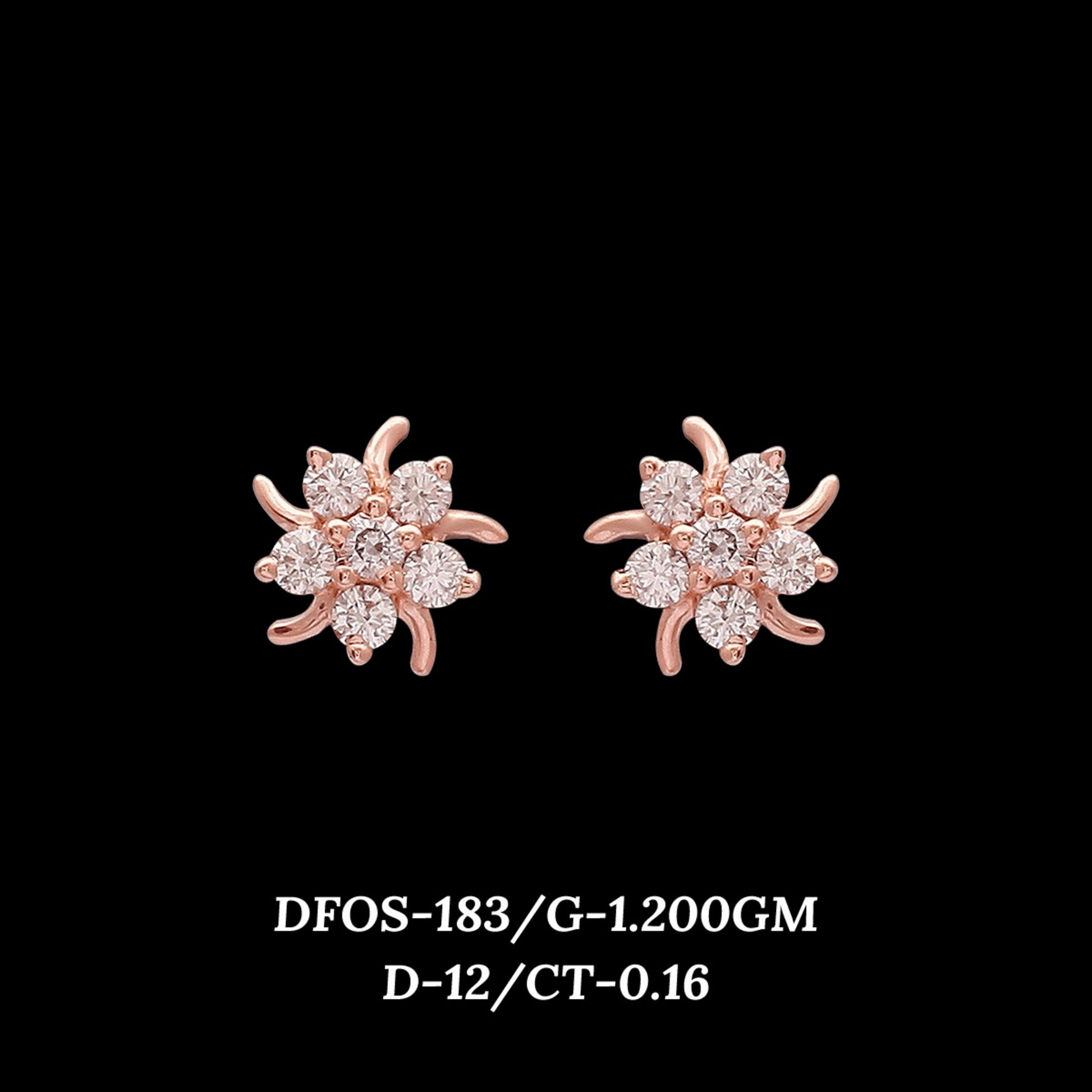 Diamond EARRING With 1.2 Gms of 18 Kt Gold and 0.16 Cts of Certified Natural Diamonds Code: MJ26ER293