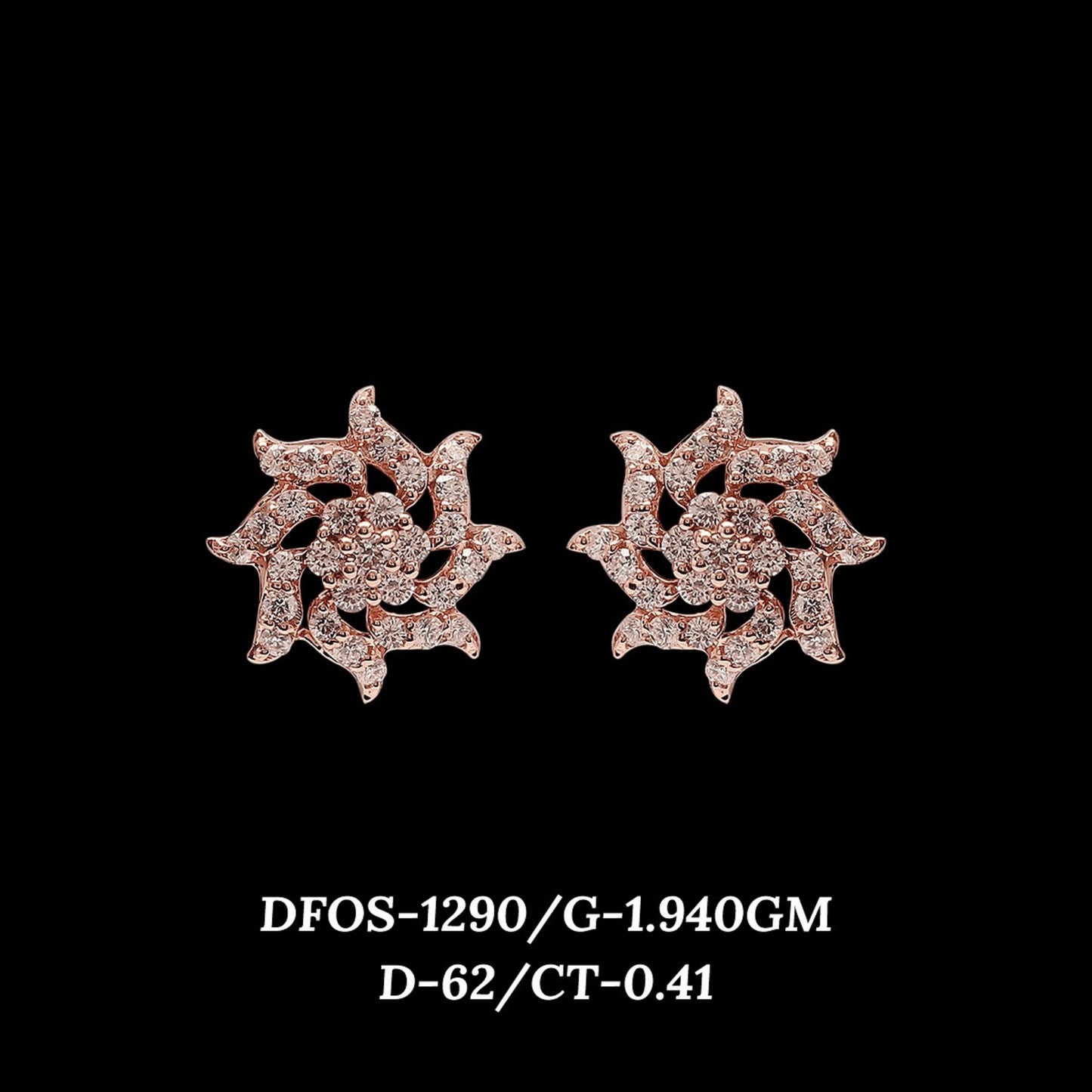 Diamond EARRING With 1.94 Gms of 18 Kt Gold and 0.41 Cts of Certified Natural Diamonds Code: MJ26ER178