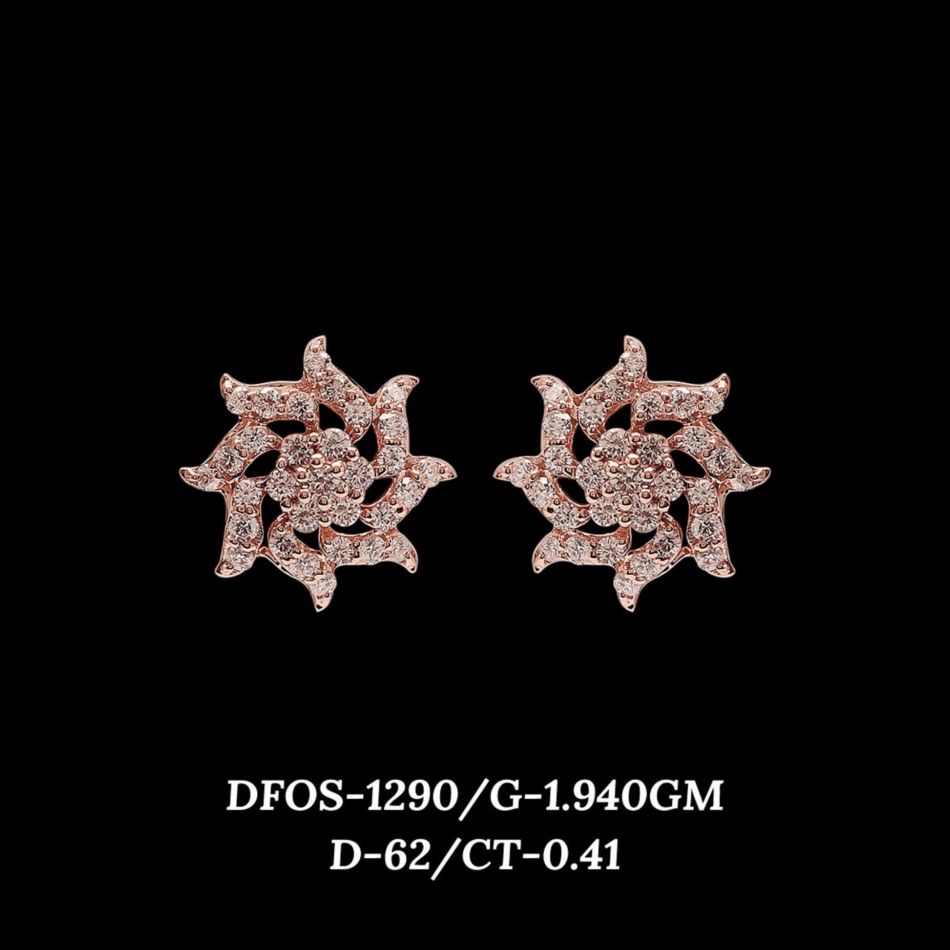 Diamond EARRING With 1.94 Gms of 18 Kt Gold and 0.41 Cts of Certified Natural Diamonds Code: MJ26ER178