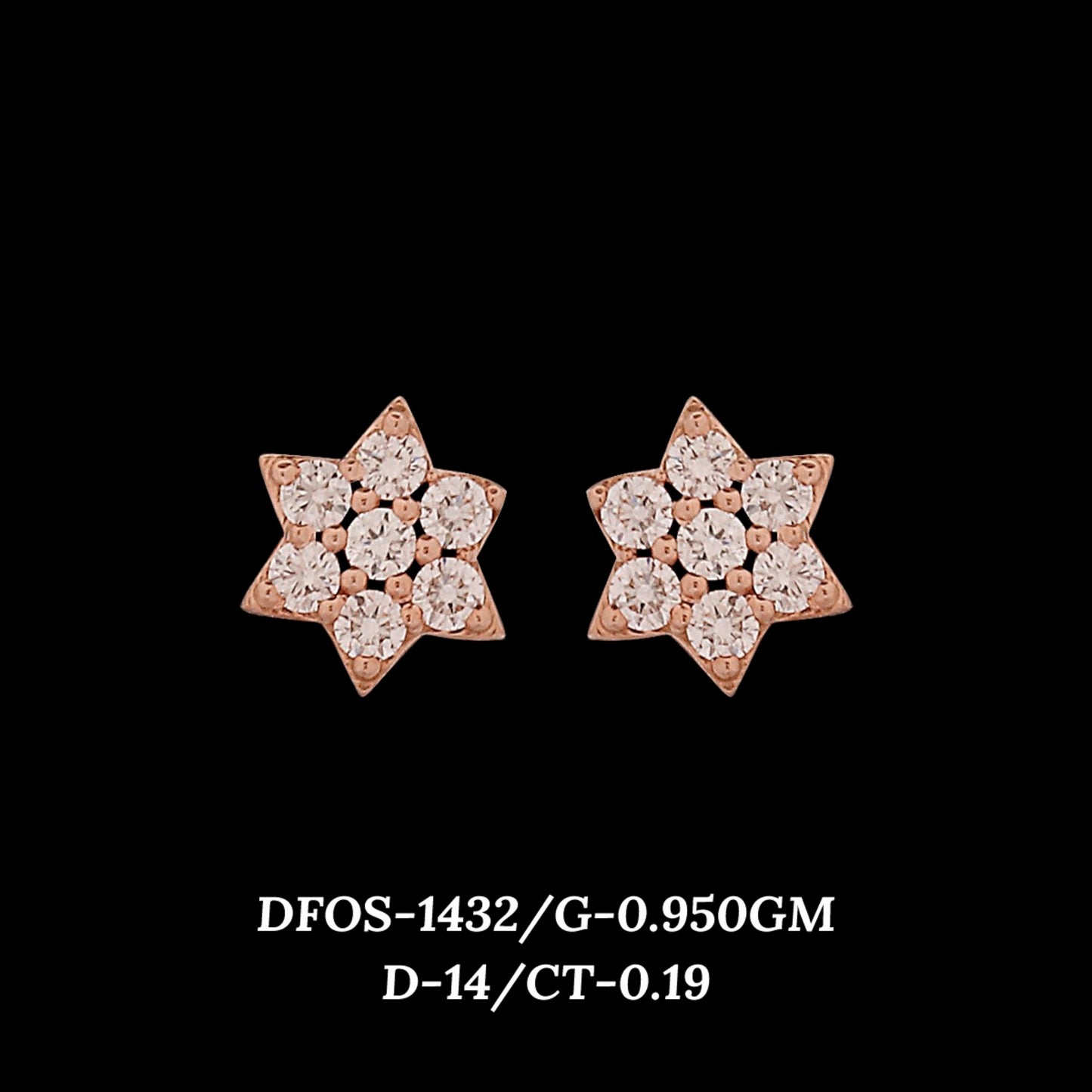 Diamond EARRING With 0.95 Gms of 18 Kt Gold and 0.19 Cts of Certified Natural Diamonds Code: MJ26ER194