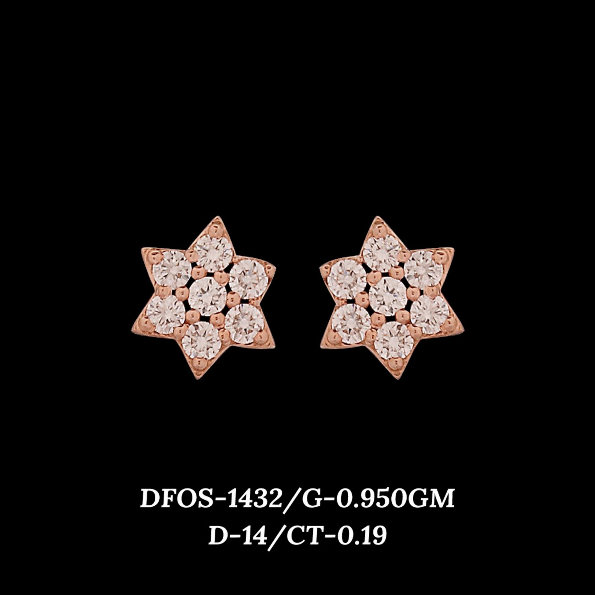 Diamond EARRING With 0.95 Gms of 18 Kt Gold and 0.19 Cts of Certified Natural Diamonds Code: MJ26ER194