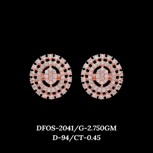 Diamond EARRING With 2.75 Gms of 18 Kt Gold and 0.45 Cts of Certified Natural Diamonds Code: MJ26ER347