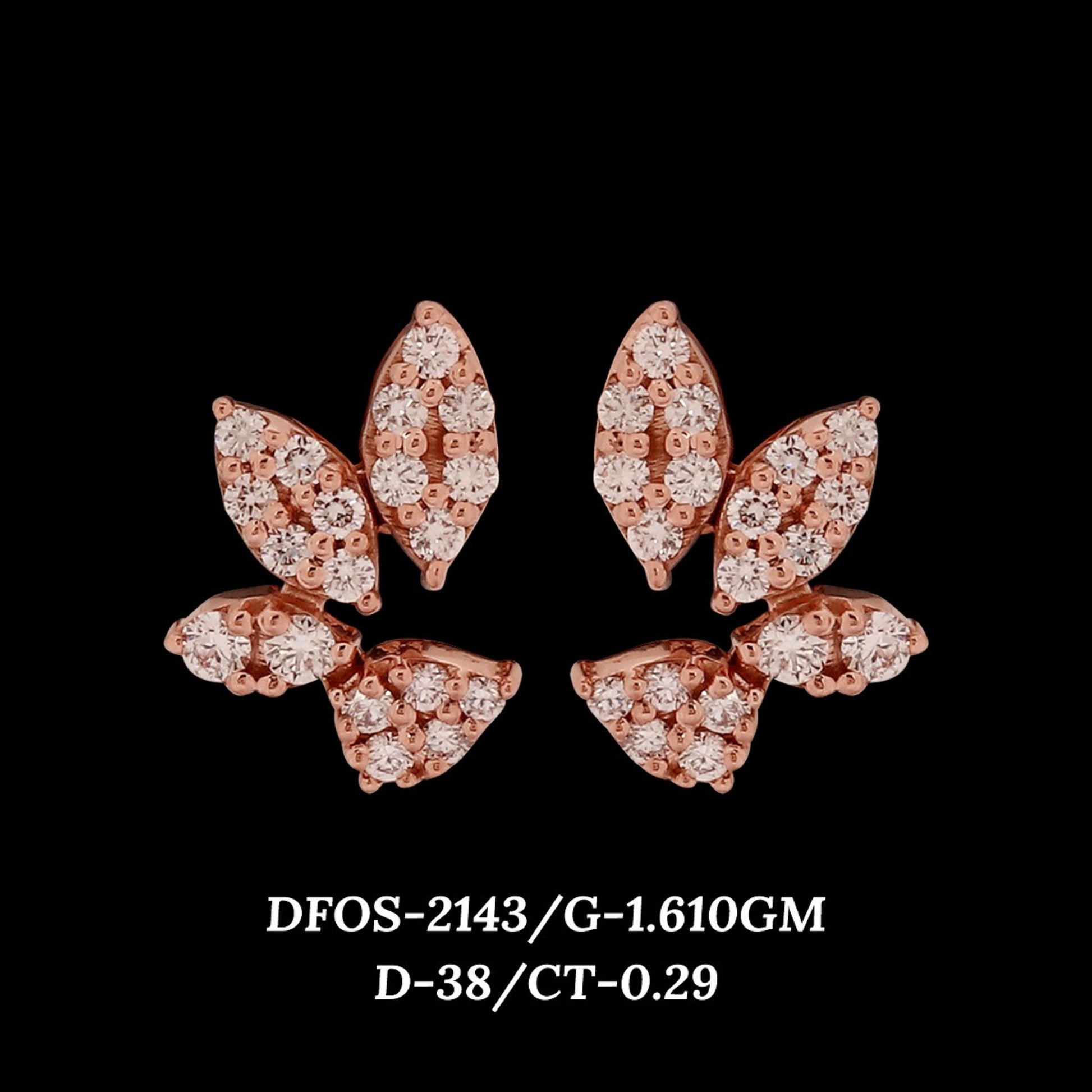 Diamond EARRING With 1.61 Gms of 18 Kt Gold and 0.29 Cts of Certified Natural Diamonds Code: MJ26ER356