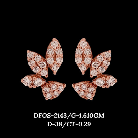 Diamond EARRING With 1.61 Gms of 18 Kt Gold and 0.29 Cts of Certified Natural Diamonds Code: MJ26ER356